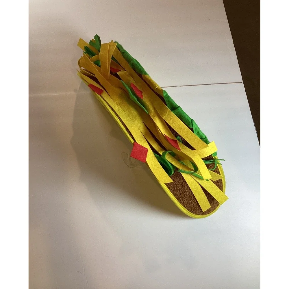 Taco Costume Hat One Size Yellow EUC